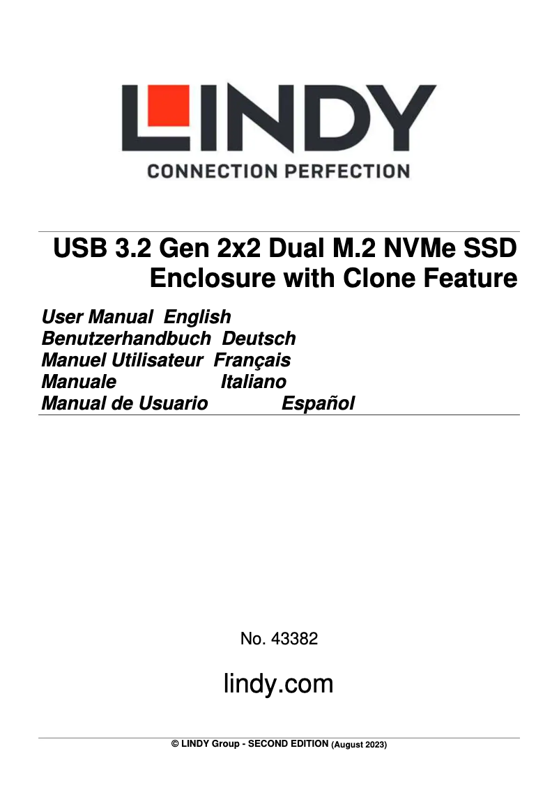 Image de la première page du manuel de l'appareil 43382