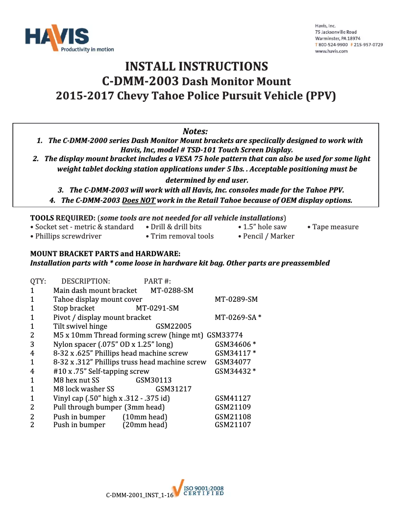 Image de la première page du manuel de l'appareil C-DMM-2003