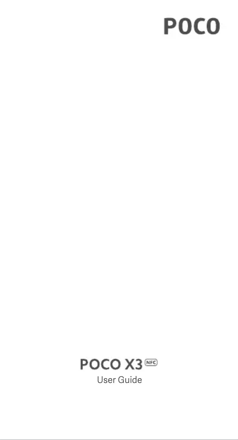Image de la première page du manuel de l'appareil Poco X3