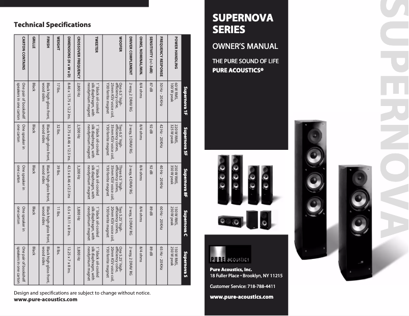 Image de la première page du manuel de l'appareil Supernova 8F
