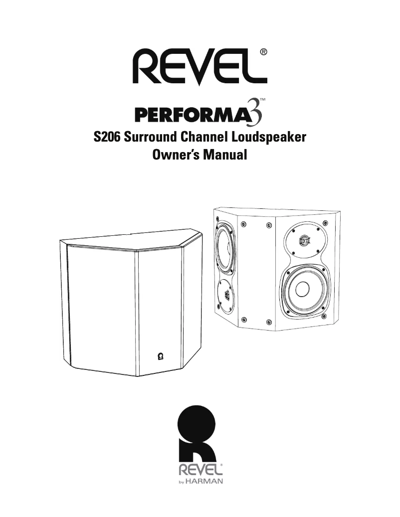 Page n°1 - Manuel utilisateur Revel Performa3 S206