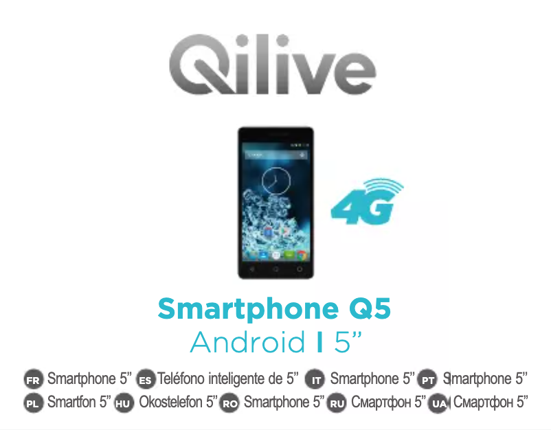 Page 1 de la notice Manuel utilisateur Qilive Q5 5inch