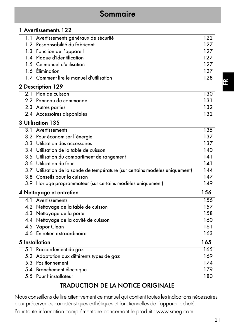 Page n°1 - Manuel utilisateur Smeg C9GMX9-1