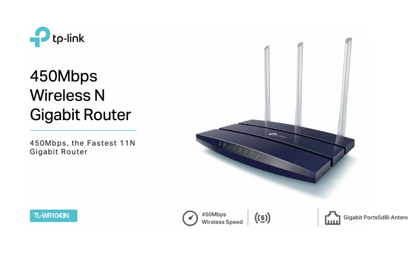 Page 1 de la notice Fiche technique TP-Link TL-WR1043N