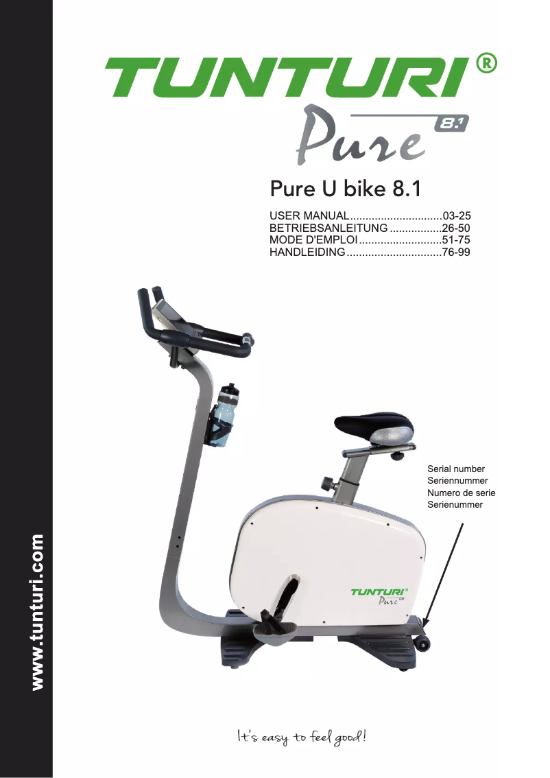 Page n°1 - Manuel utilisateur Tunturi Pure U Bike 8.1