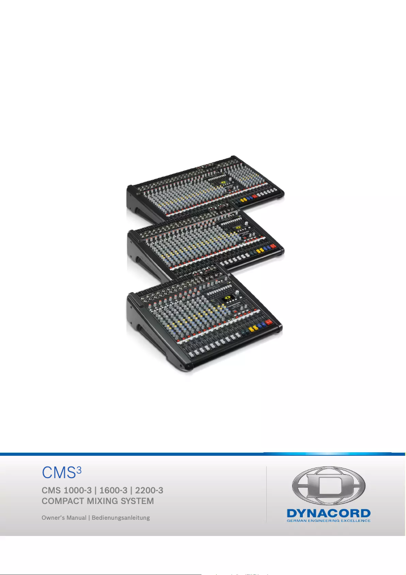 Image de la première page du manuel de l'appareil CMS 1000-3