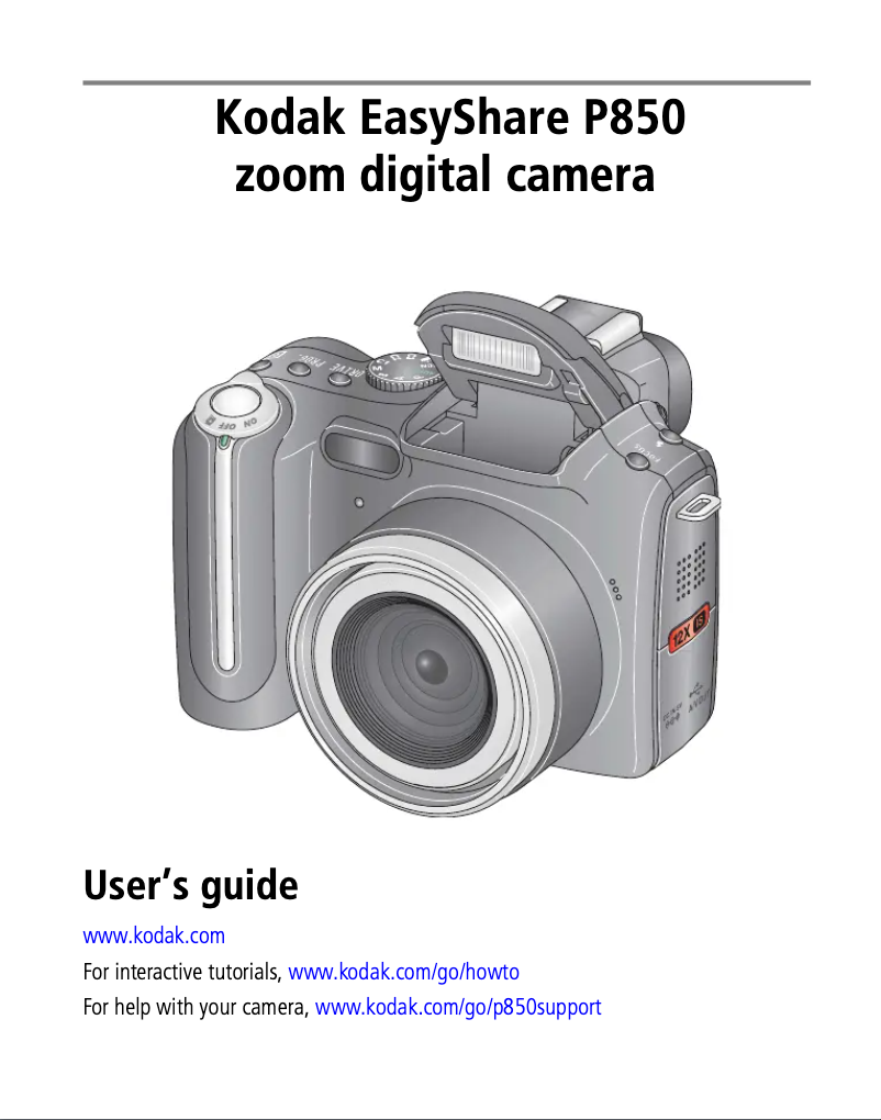 Page 1 de la notice Manuel utilisateur Kodak EasyShare P850