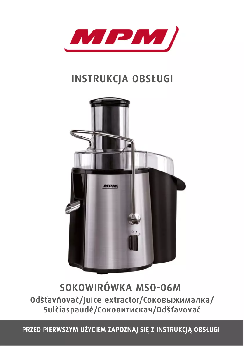 Page 1 de la notice Manuel utilisateur MPM MSO-06M