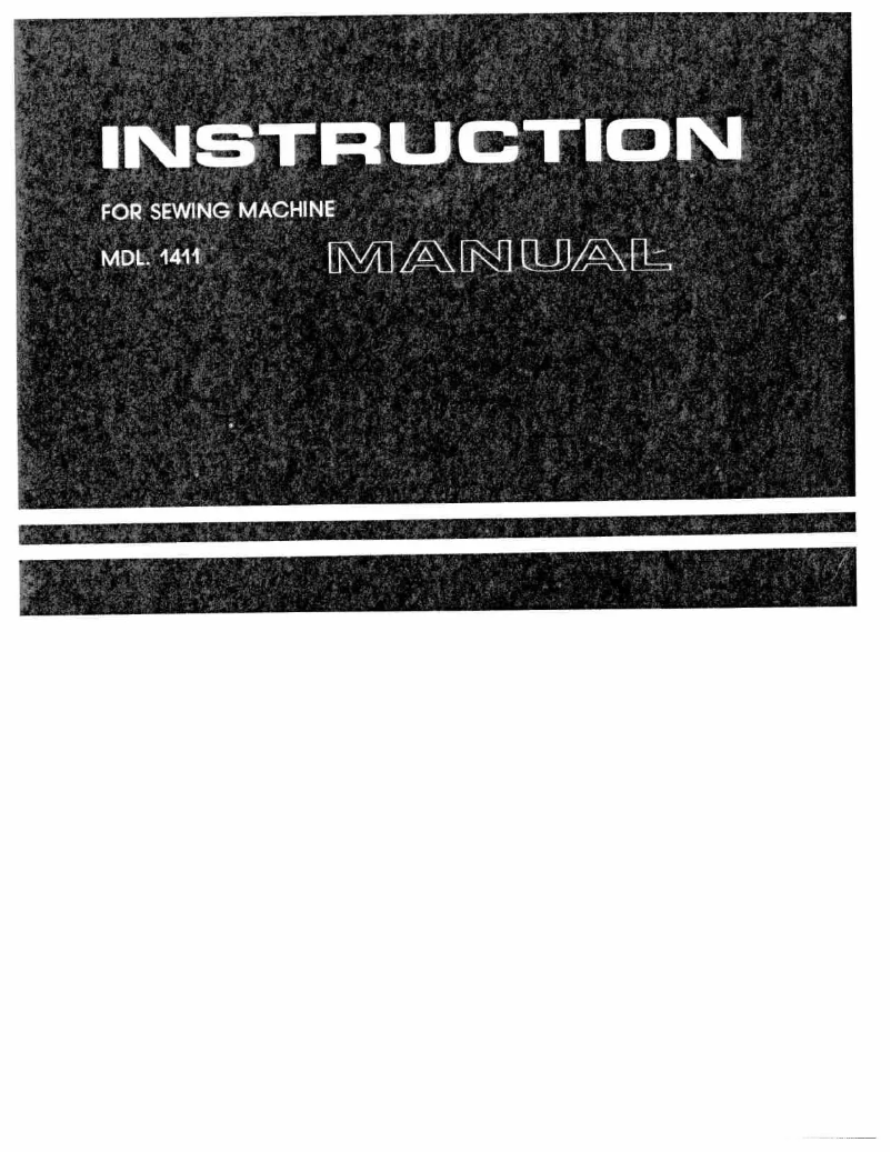 Page 1 de la notice Manuel utilisateur Singer 1411