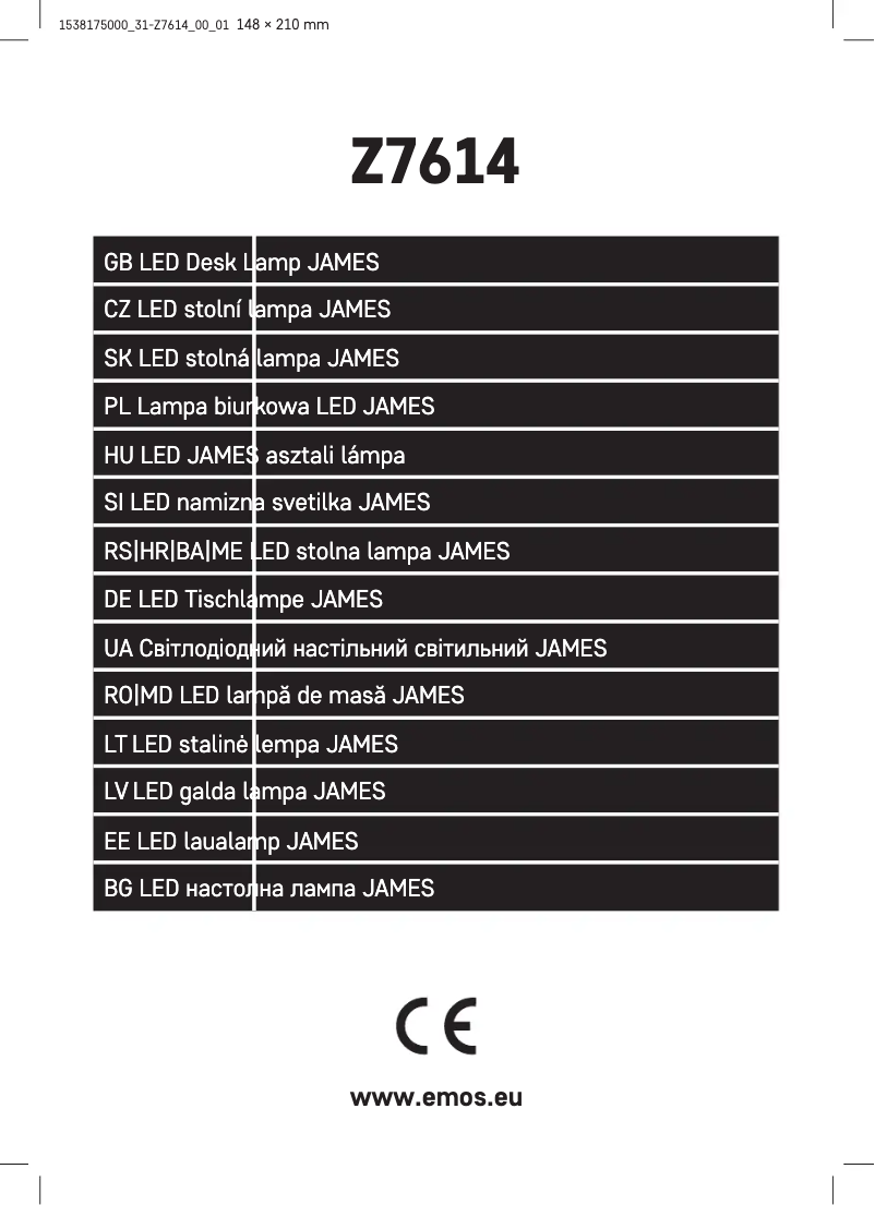 Page n°1 - Manuel utilisateur Emos Z7614