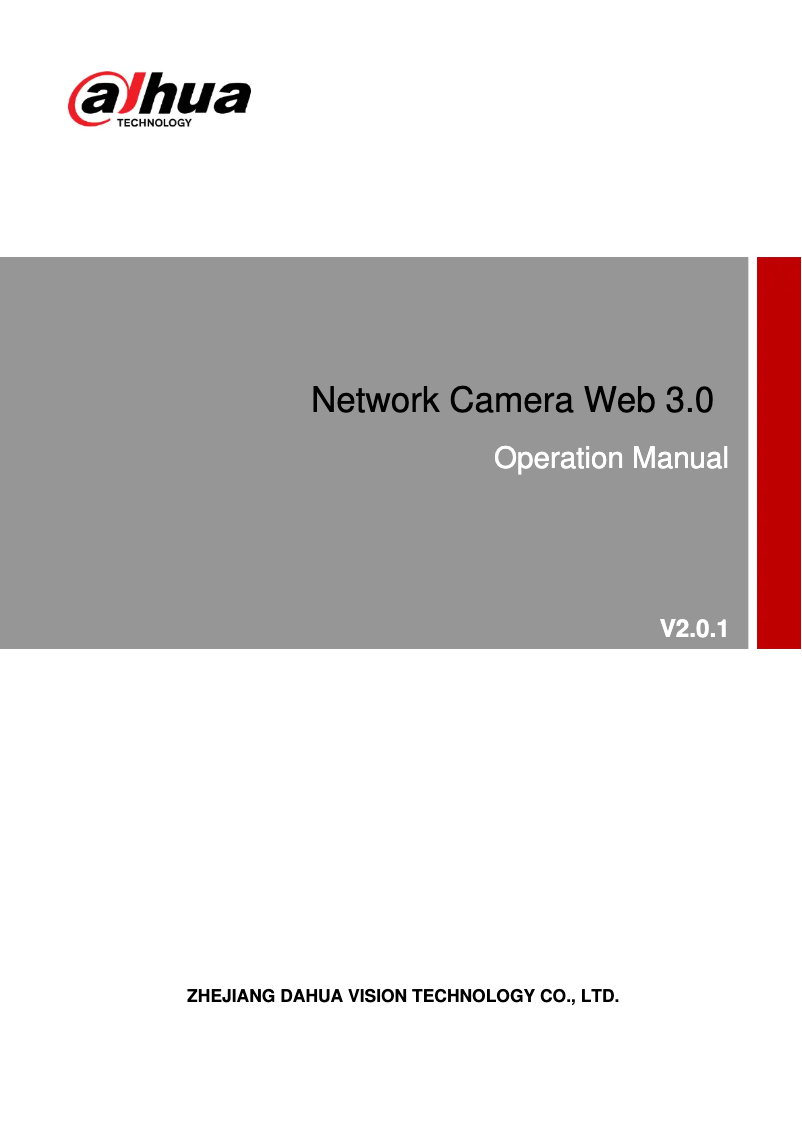 Page n°1 - Manuel utilisateur Dahua Technology Pro IPC-HFW5442T-S