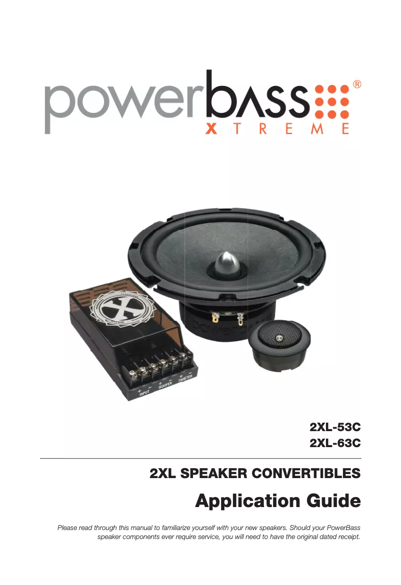 Page n°1 - Manuel utilisateur PowerBass 2XL-53C