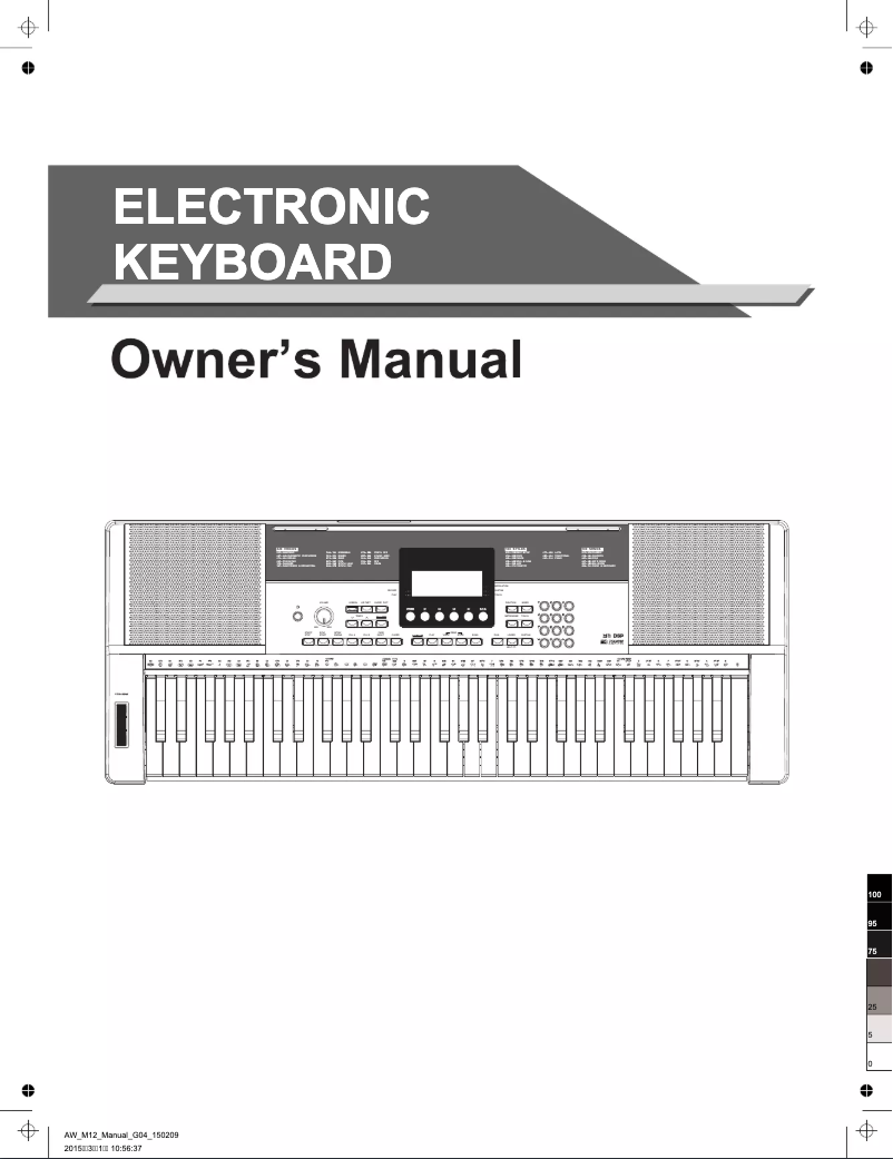 Página 1 del manual Manual de usuario Medeli M12