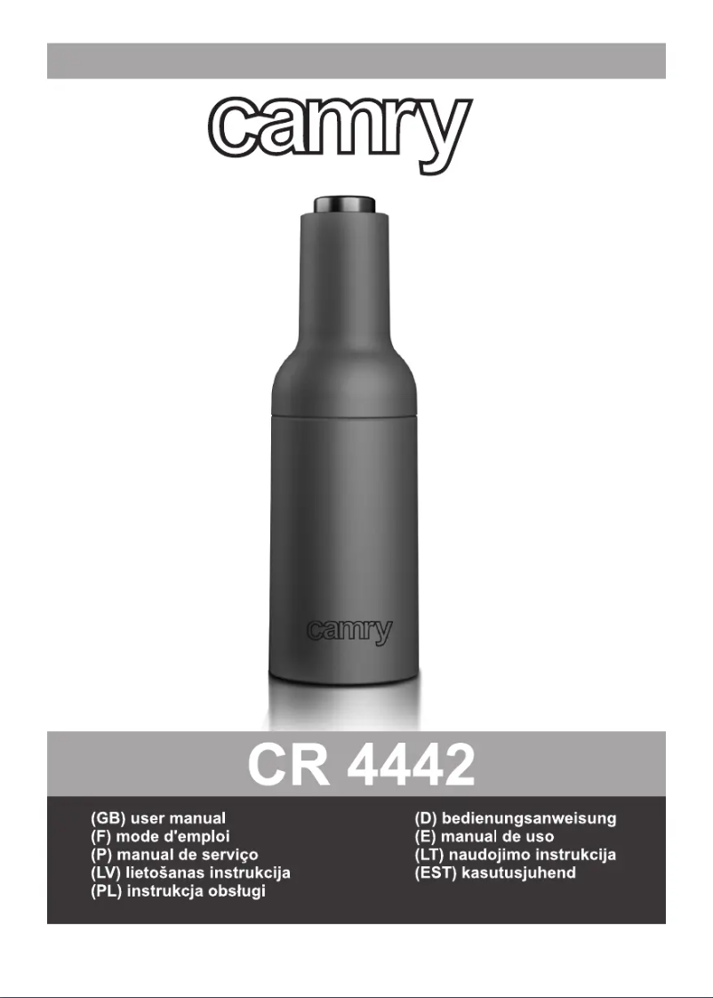 Page 1 de la notice Manuel utilisateur Camry CR 4442