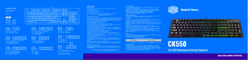 Page 1 de la notice Mode d'emploi Cooler Master CK550