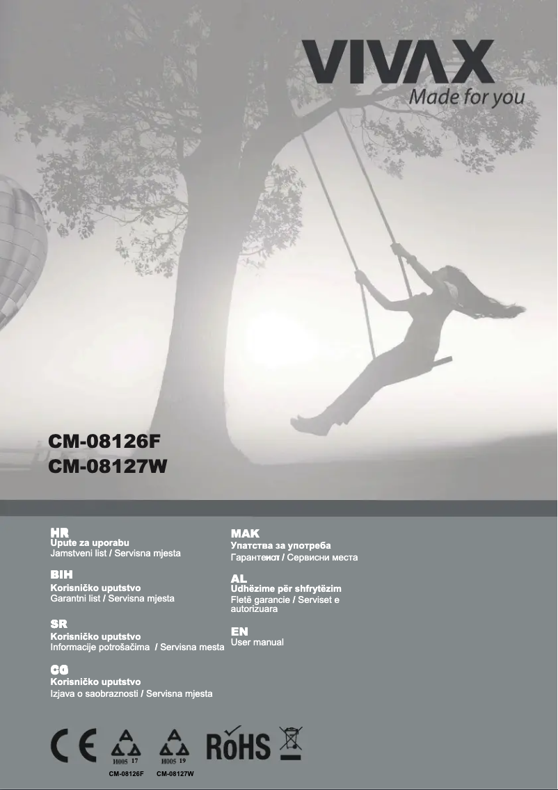 Page n°1 - Manuel utilisateur Vivax CM-08127W