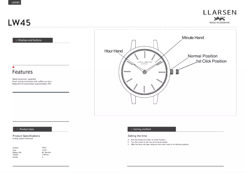Page 1 de la notice Manuel utilisateur Lars Larsen LYKKE 145SWSM