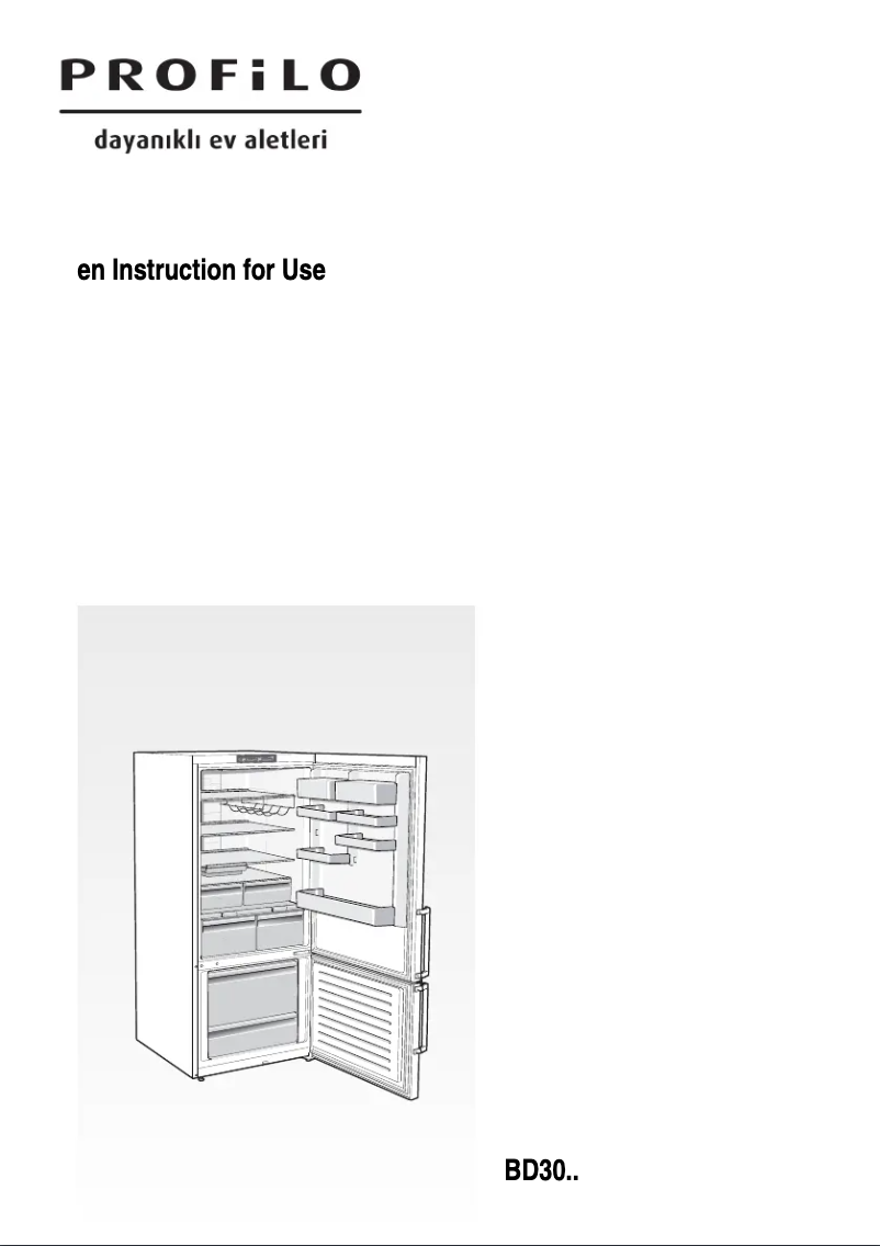 Page 1 de la notice Manuel utilisateur Profilo BD3076W3DN