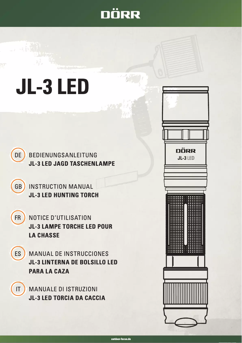 Page n°1 - Manuel utilisateur Dörr JL-3 LED