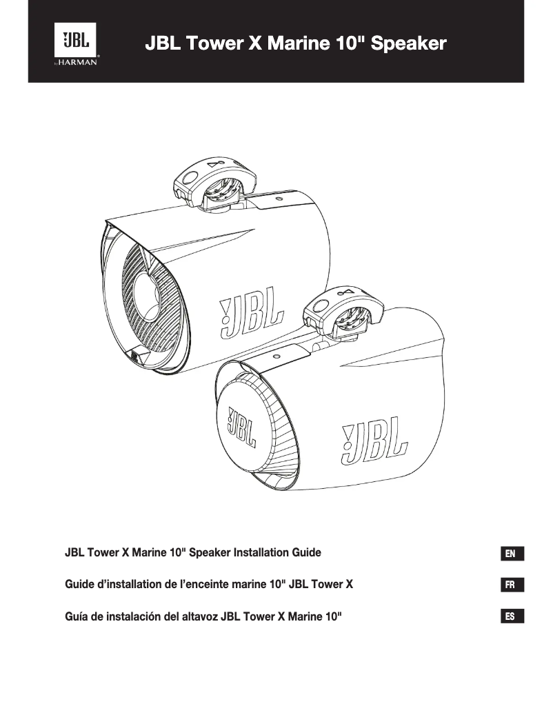Page 1 de la notice Manuel utilisateur JBL Tower X Marine MT10HLW