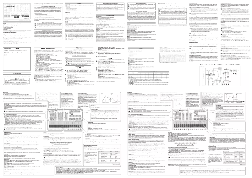 Page n°1 - Manuel utilisateur Korg Volca Keys