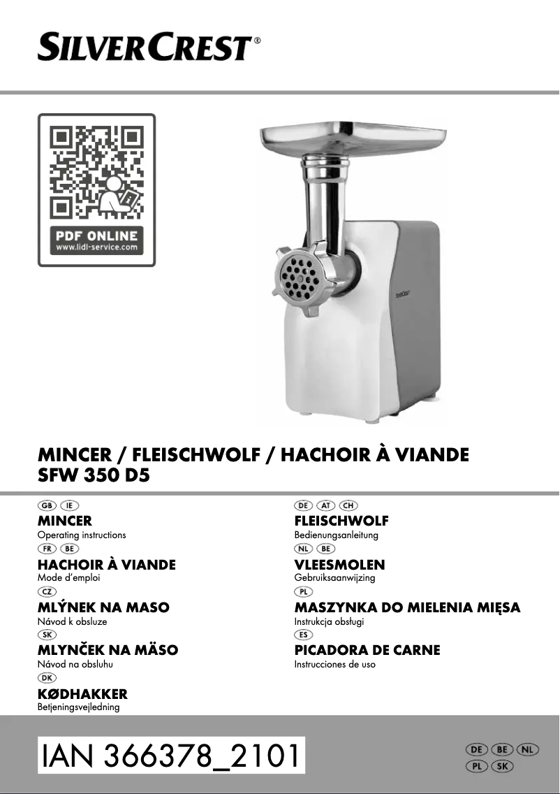 Image de la première page du manuel de l'appareil SFW 350 D5