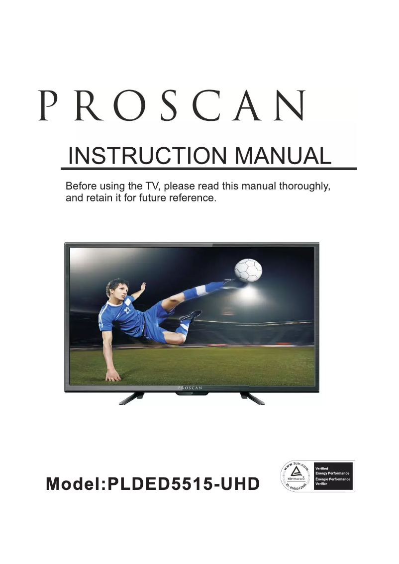 Page n°1 - Manuel utilisateur Proscan PLDED5515-UHD