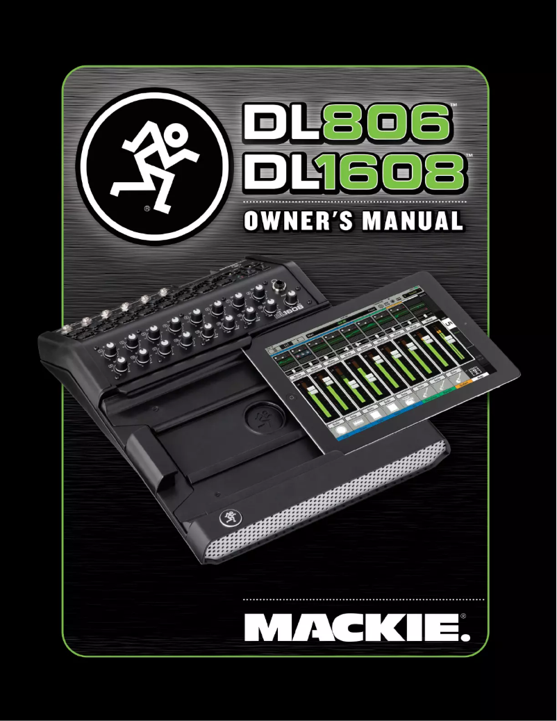 Page 1 de la notice Manuel utilisateur Mackie DL806