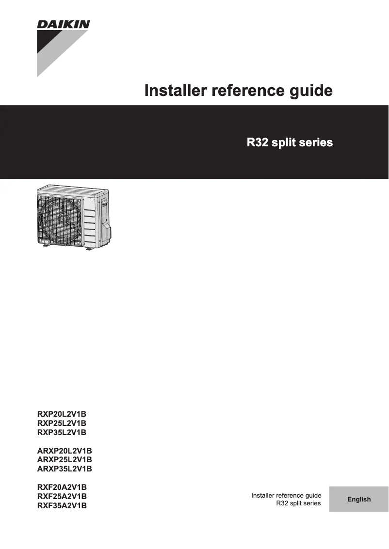 Page 1 de la notice Manuel utilisateur Daikin RXP25L5V1B