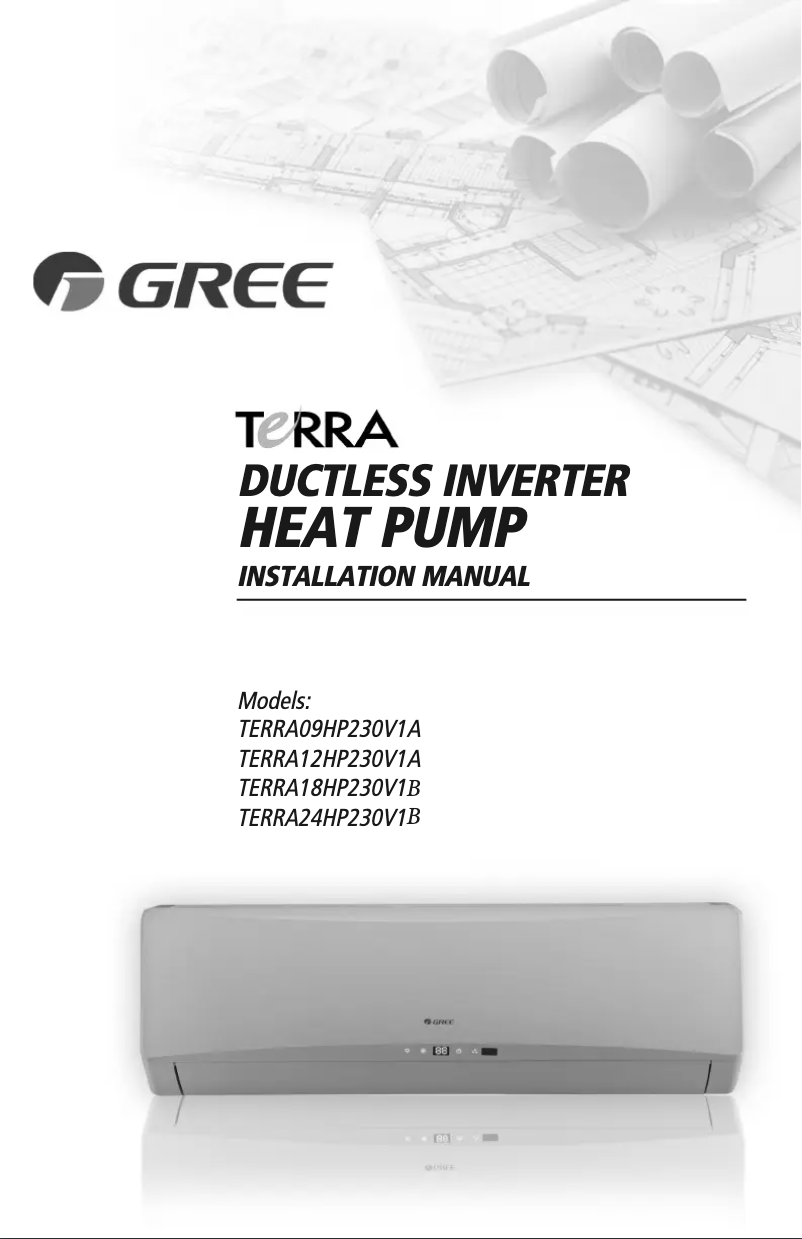 Page 1 de la notice Manuel utilisateur Gree TERRA18HP230V1BO