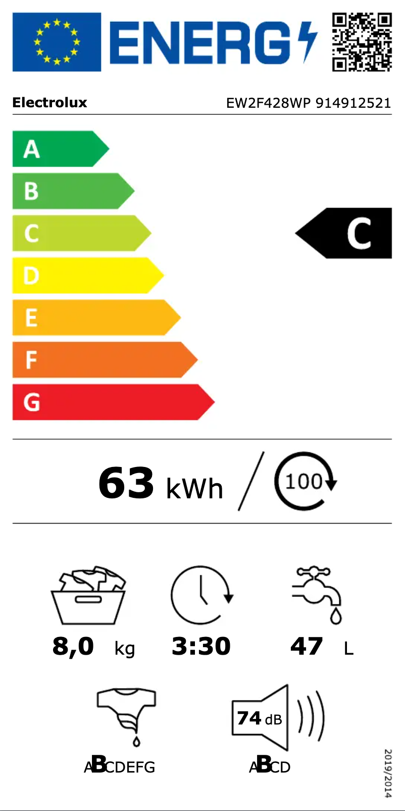 Image de la première page du manuel de l'appareil EW2F428WP