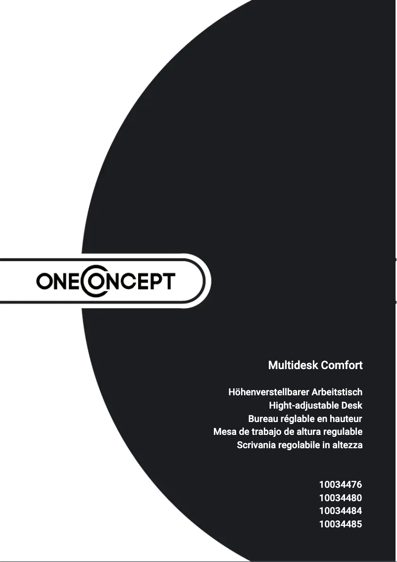 Page n°1 - Manuel utilisateur OneConcept Multidesk Comfort