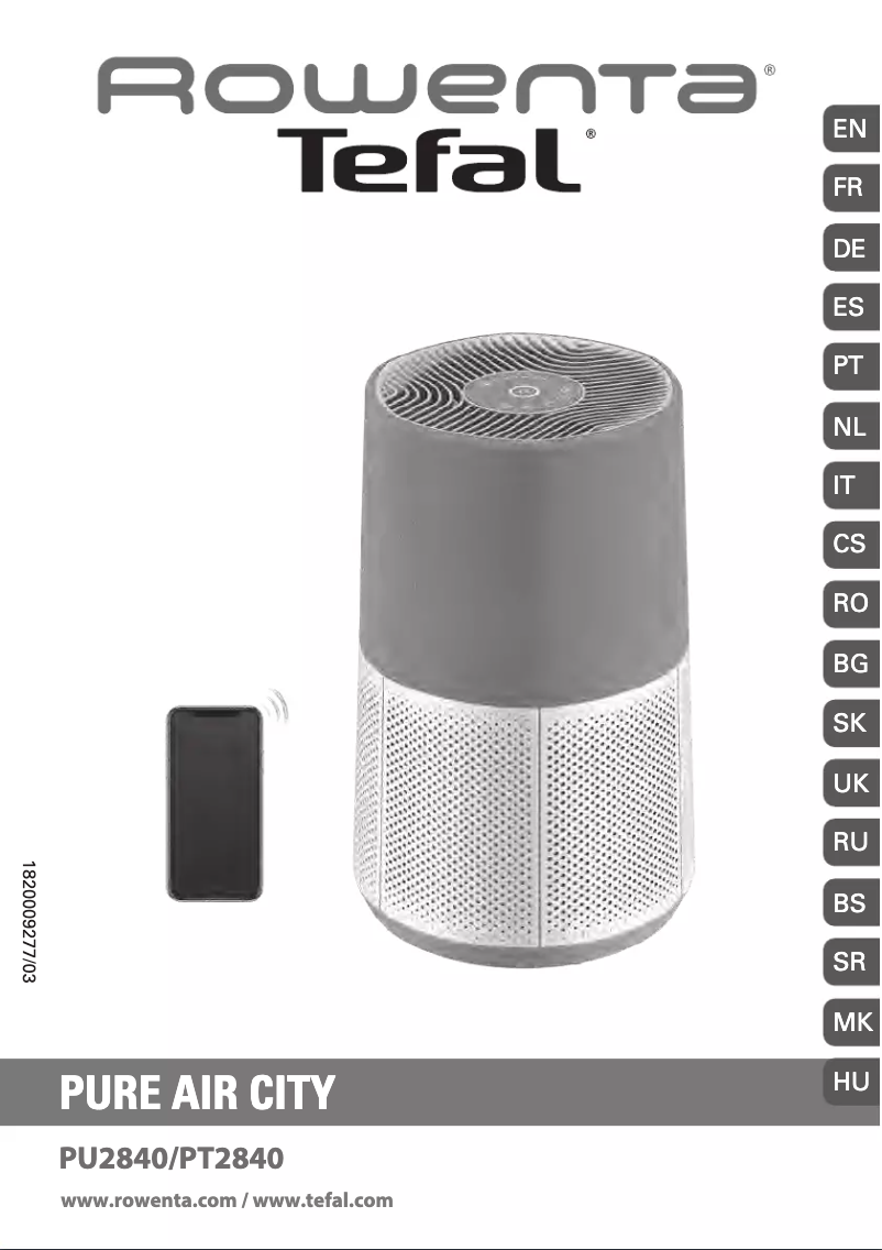 Image de la première page du manuel de l'appareil Pure Air City PU2840