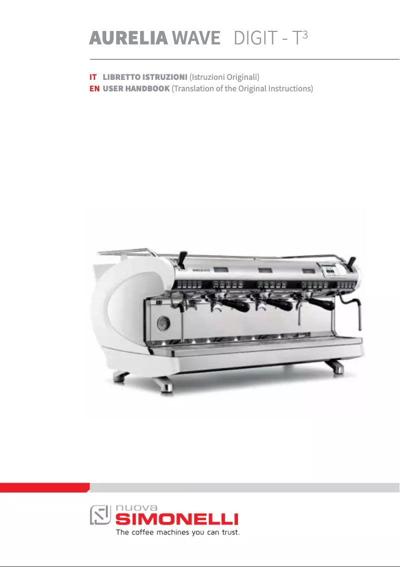 Page n°1 - Manuel utilisateur Nuova Simonelli Aurelia Wave T3