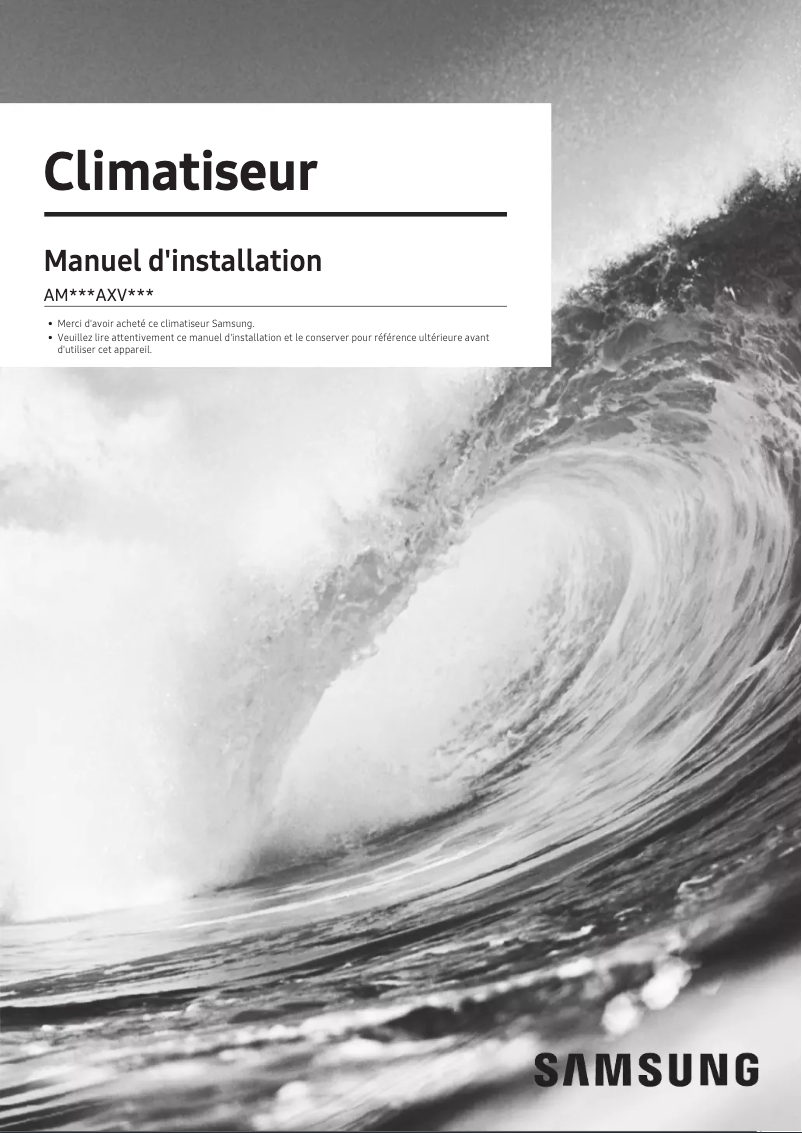 Page n°1 - Guide d'installation Samsung AM080AXVGGR