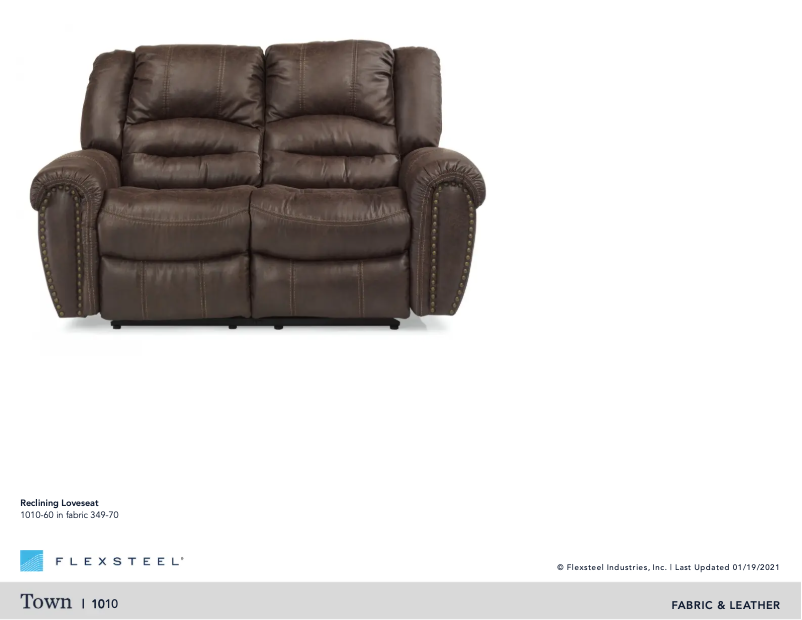 Page 1 de la notice Manuel utilisateur Flexsteel Town 1010-60