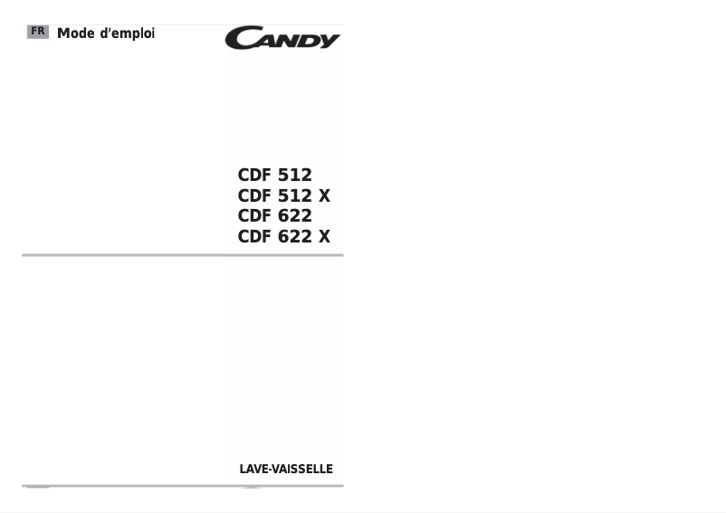 Image de la première page du manuel de l'appareil LS CDF622 47