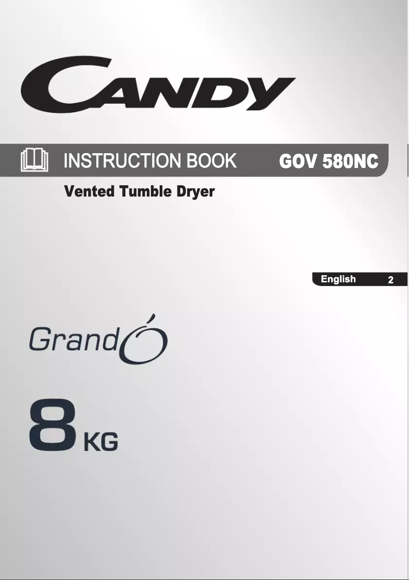 Page 1 de la notice Manuel utilisateur Candy GOV 580NC-80
