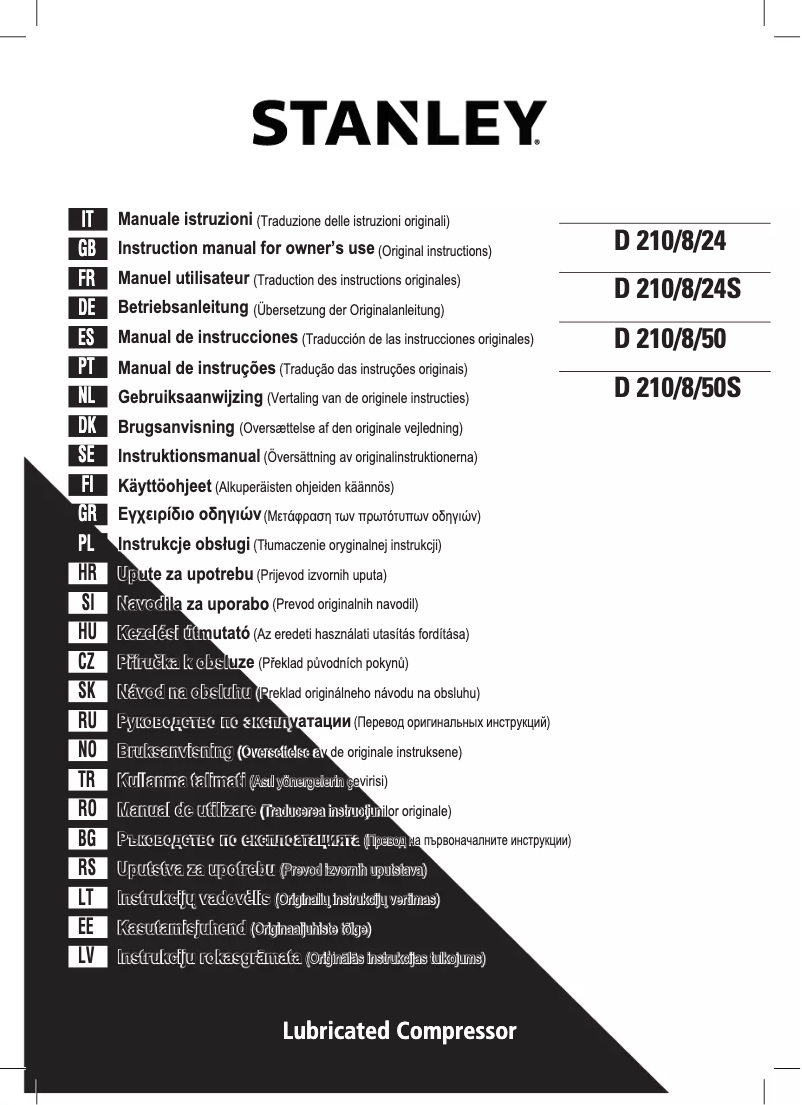 Page 1 de la notice Manuel utilisateur Stanley B 400/10/100