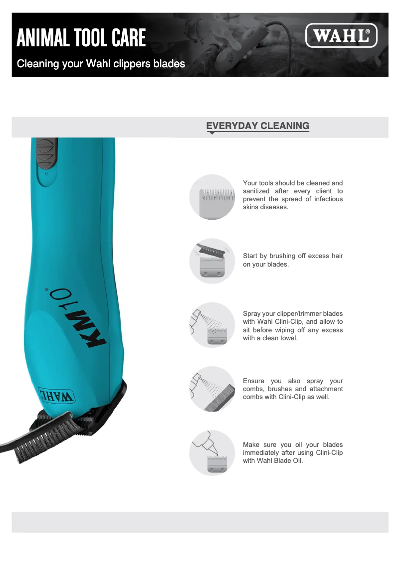 Page 1 de la notice Manuel utilisateur Wahl Show Pro Pet WA9265