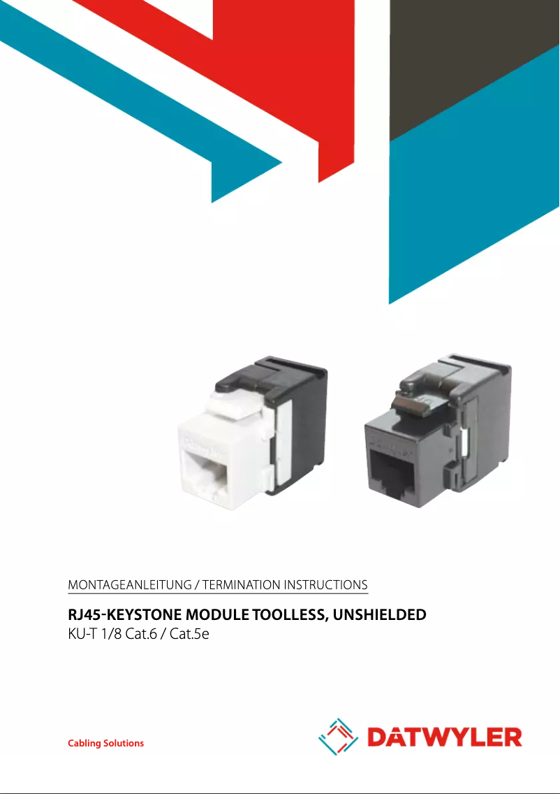 Page n°1 - Manuel utilisateur Dätwyler KU-T 1/8 Cat.6