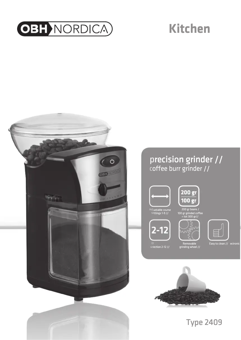 Página 1 del manual Manual de usuario OBH Nordica Precision 2409