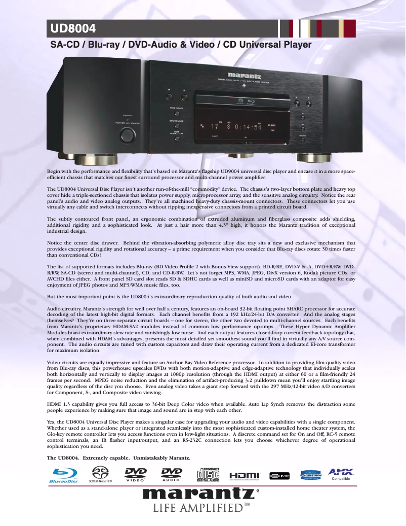 Image de la première page du manuel de l'appareil UD8004
