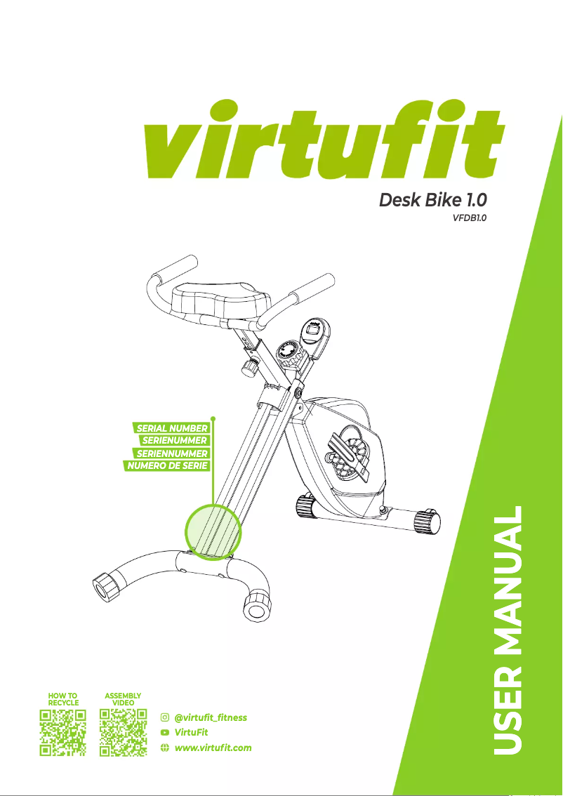Page n°1 - Manuel utilisateur VirtuFit Desk Bike 1.0