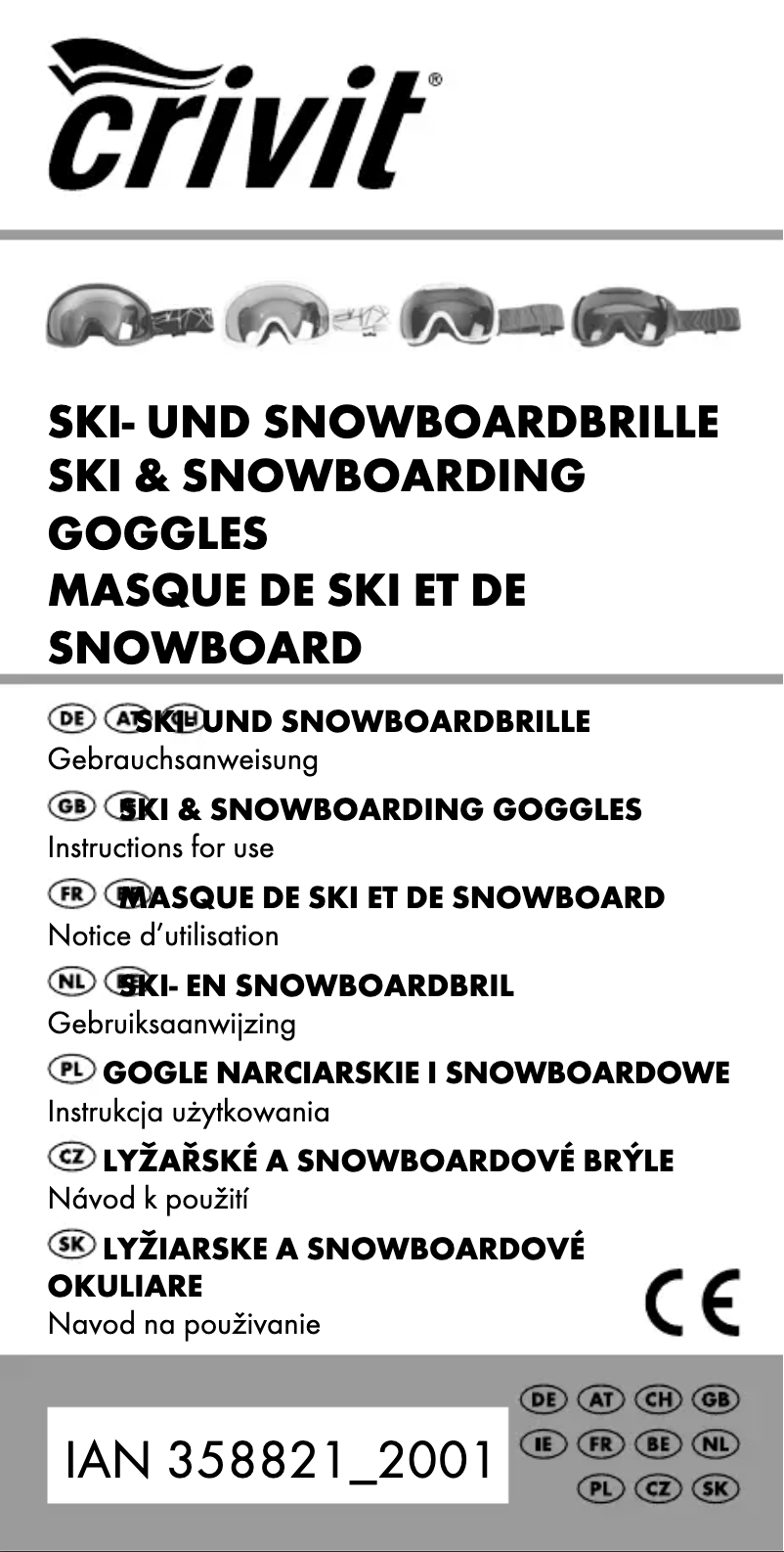 Page 1 de la notice Manuel utilisateur Crivit IAN 358821