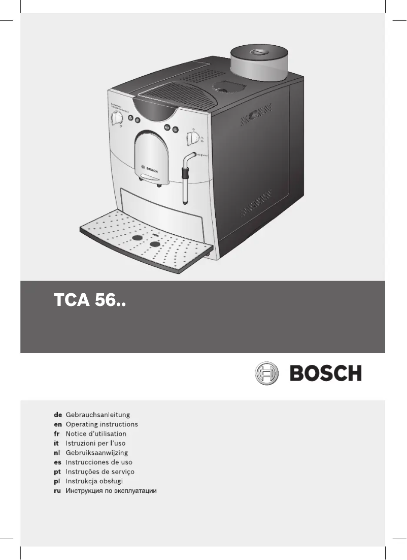 Page 1 of the manual User Manual Bosch Benvenuto Venezia TCA5608
