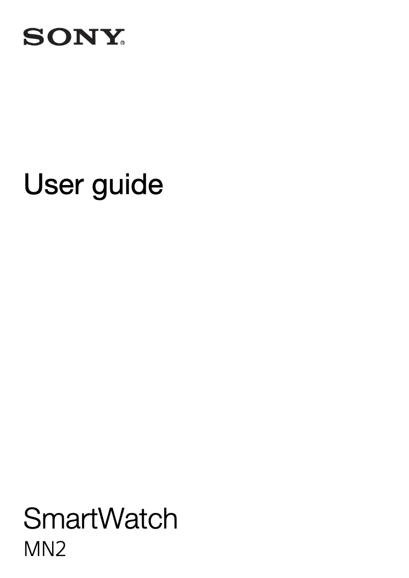 Page 1 de la notice Manuel utilisateur Sony Bluetooth SmartWatch Android