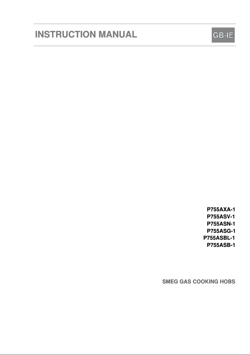 Page n°1 - Manuel utilisateur Smeg P755AXA-1