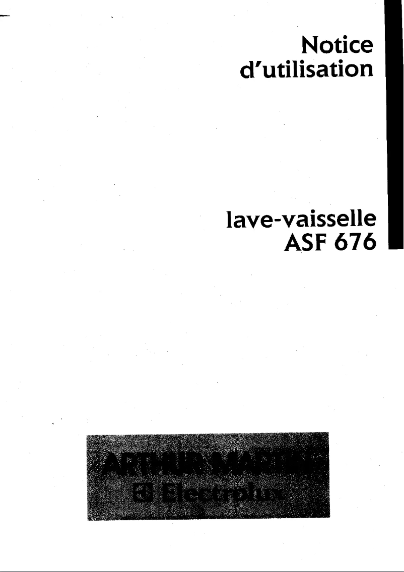 Image de la première page du manuel de l'appareil ASF 676
