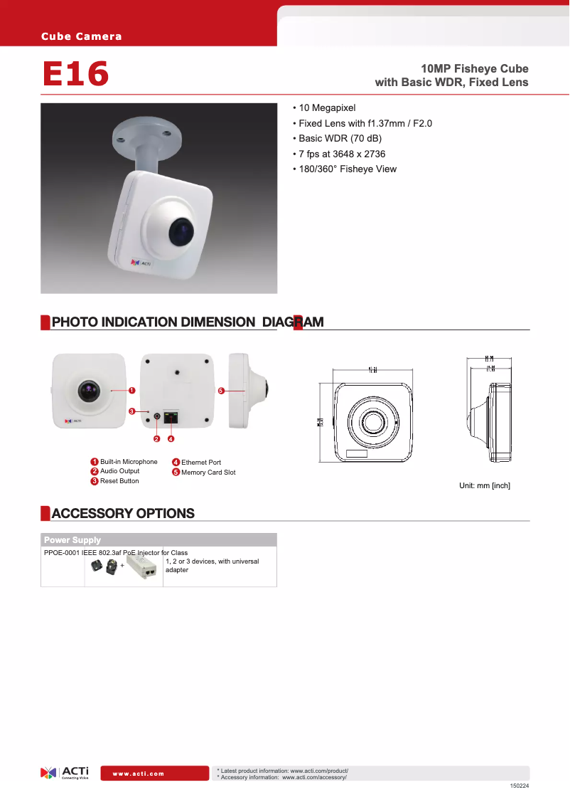 Page n°1 - Brochure ACTi E16